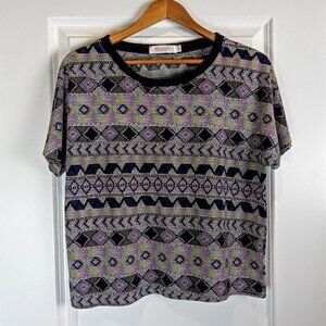 Bianco Nero Purple Blue Lime Silk Microfiber SS Top